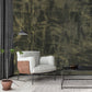 Metaliq decorative paint with an aged gold metal effect on a feature wall