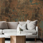 Metaliq decorative paint with an aged patina metal effect on a feature wall